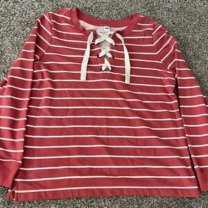 Old navy pink/red crewneck size s